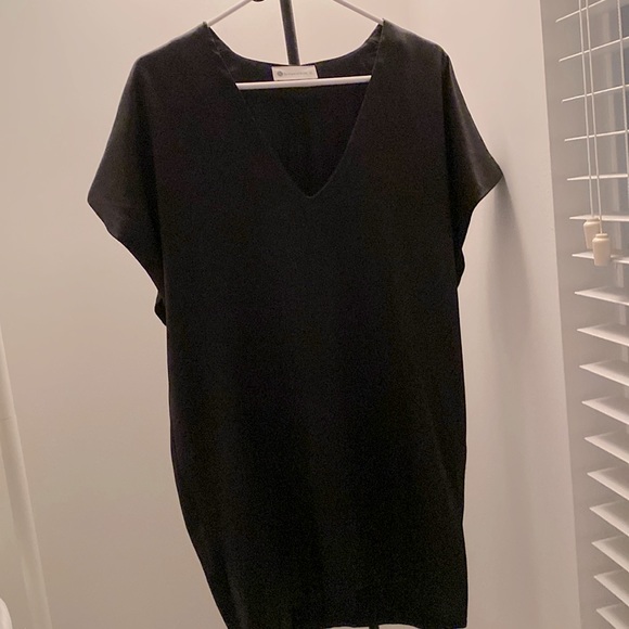 Silk black mini dress - Picture 2 of 2